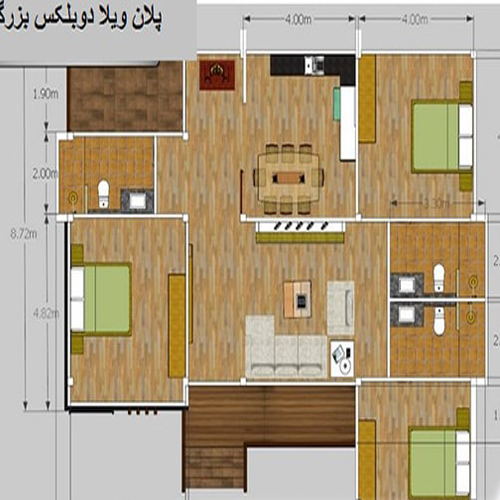 ویلا دوبلکس جابان، بسیار زیبا و هنرمندانه